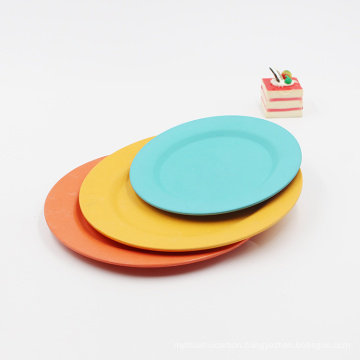 Factory Direct Sale Cheap Eco-friendly Kids Bamboo Fiber Round Dinner Plate